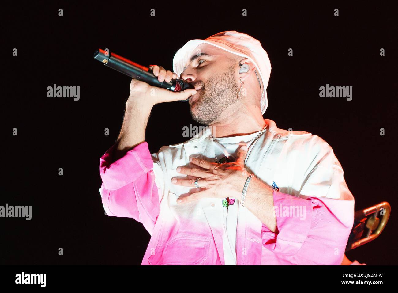 Madrid, Spain. 19th May, 2022. Singer Nil Moliner performs during the ...
