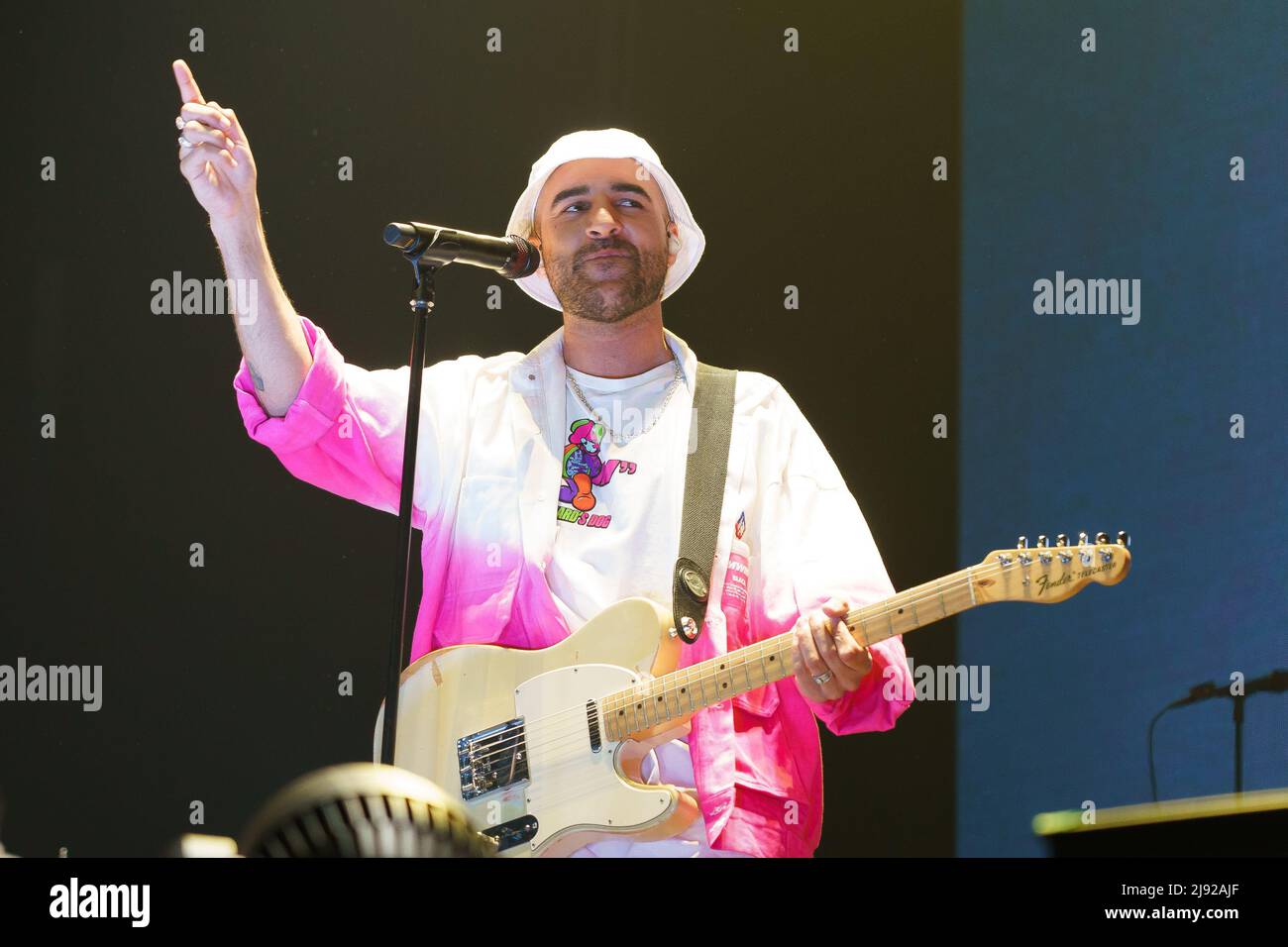 Madrid, Spain. 19th May, 2022. Singer Nil Moliner performs during the ...