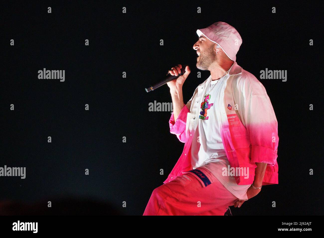 Madrid, Spain. 19th May, 2022. Singer Nil Moliner performs during the ...