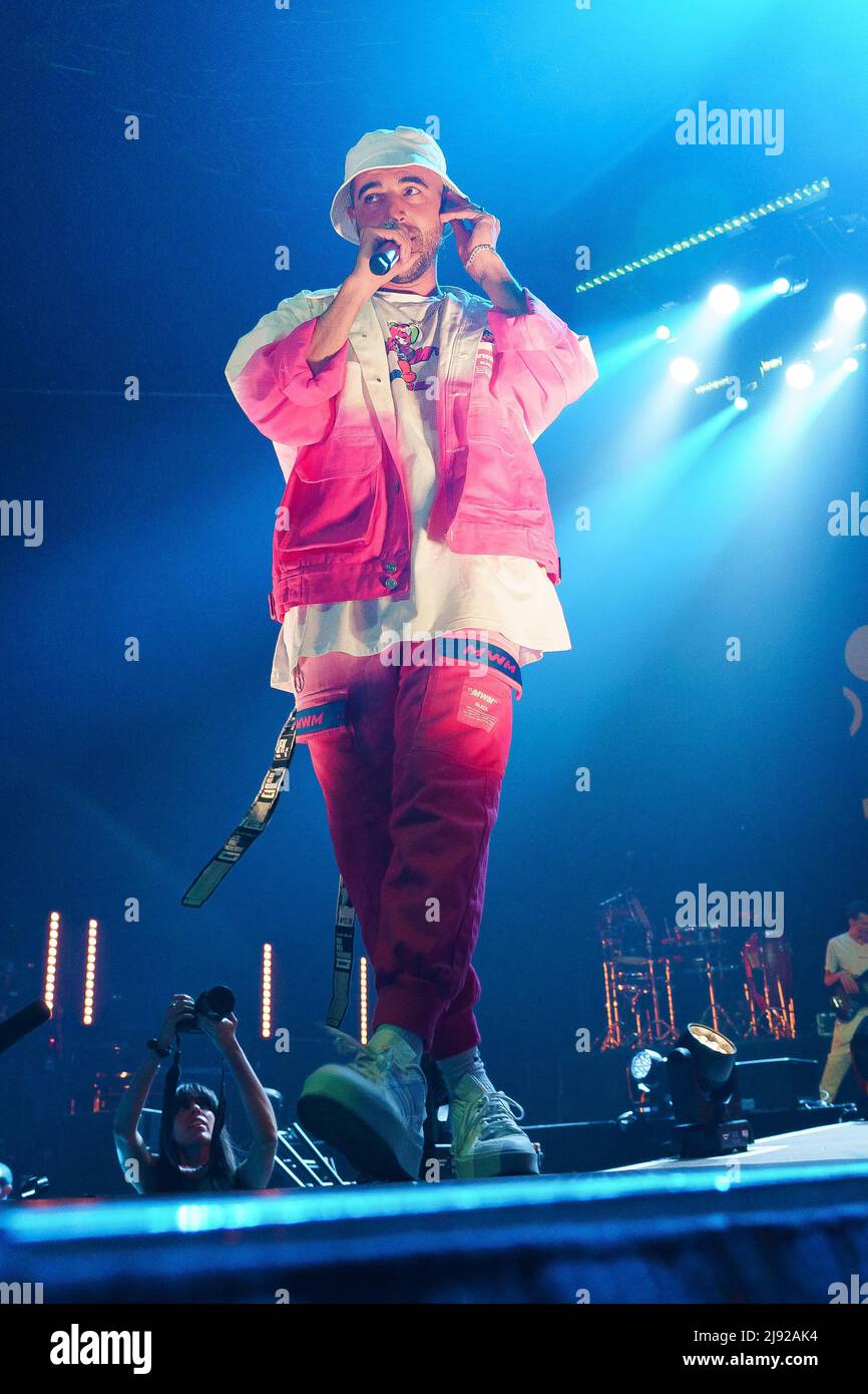 Madrid, Spain. 19th May, 2022. Singer Nil Moliner performs during the