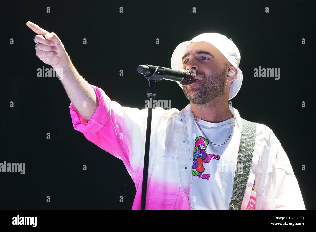 Singer Nil Moliner performs during the concert 