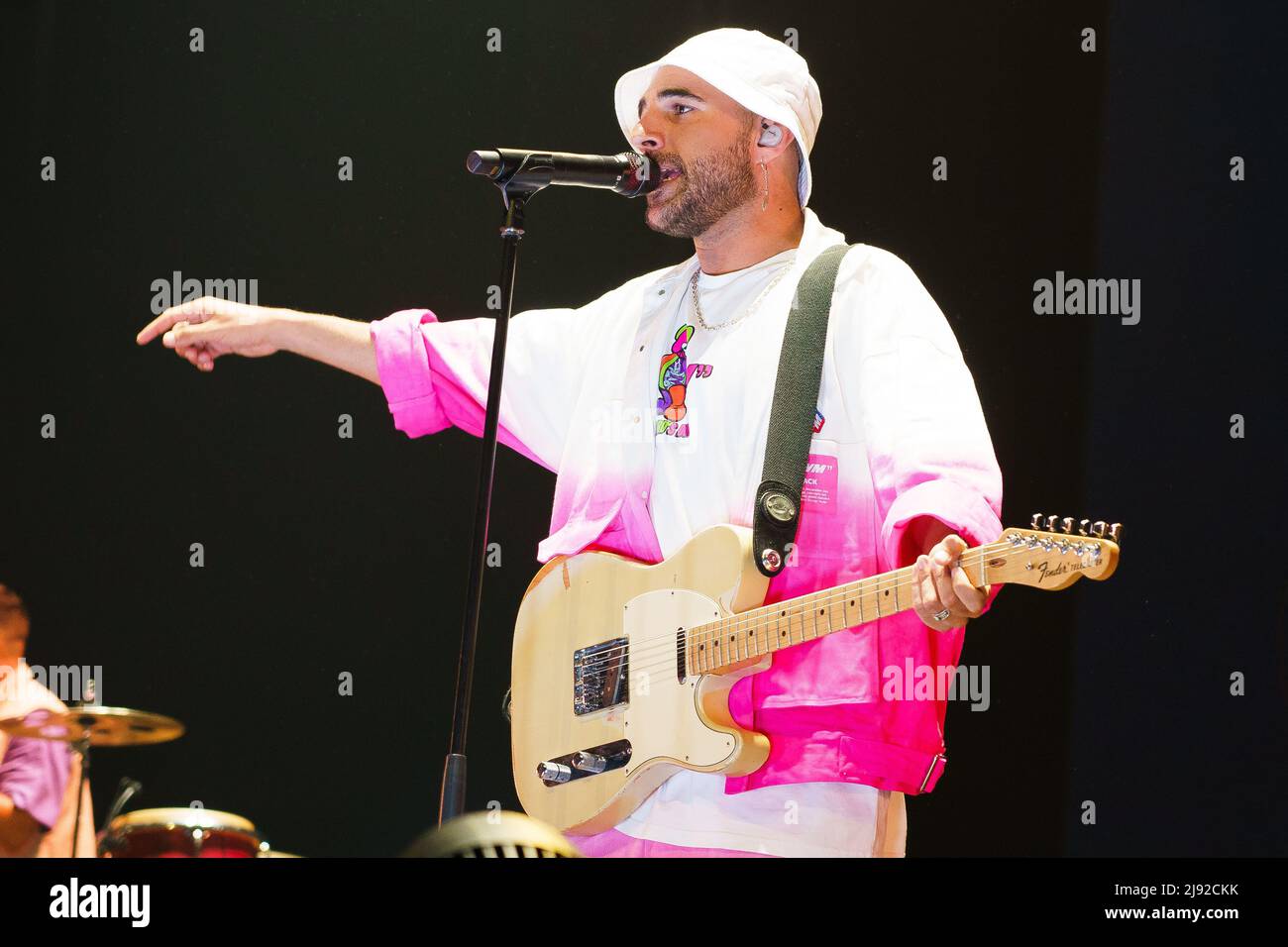Singer Nil Moliner performs during the concert 