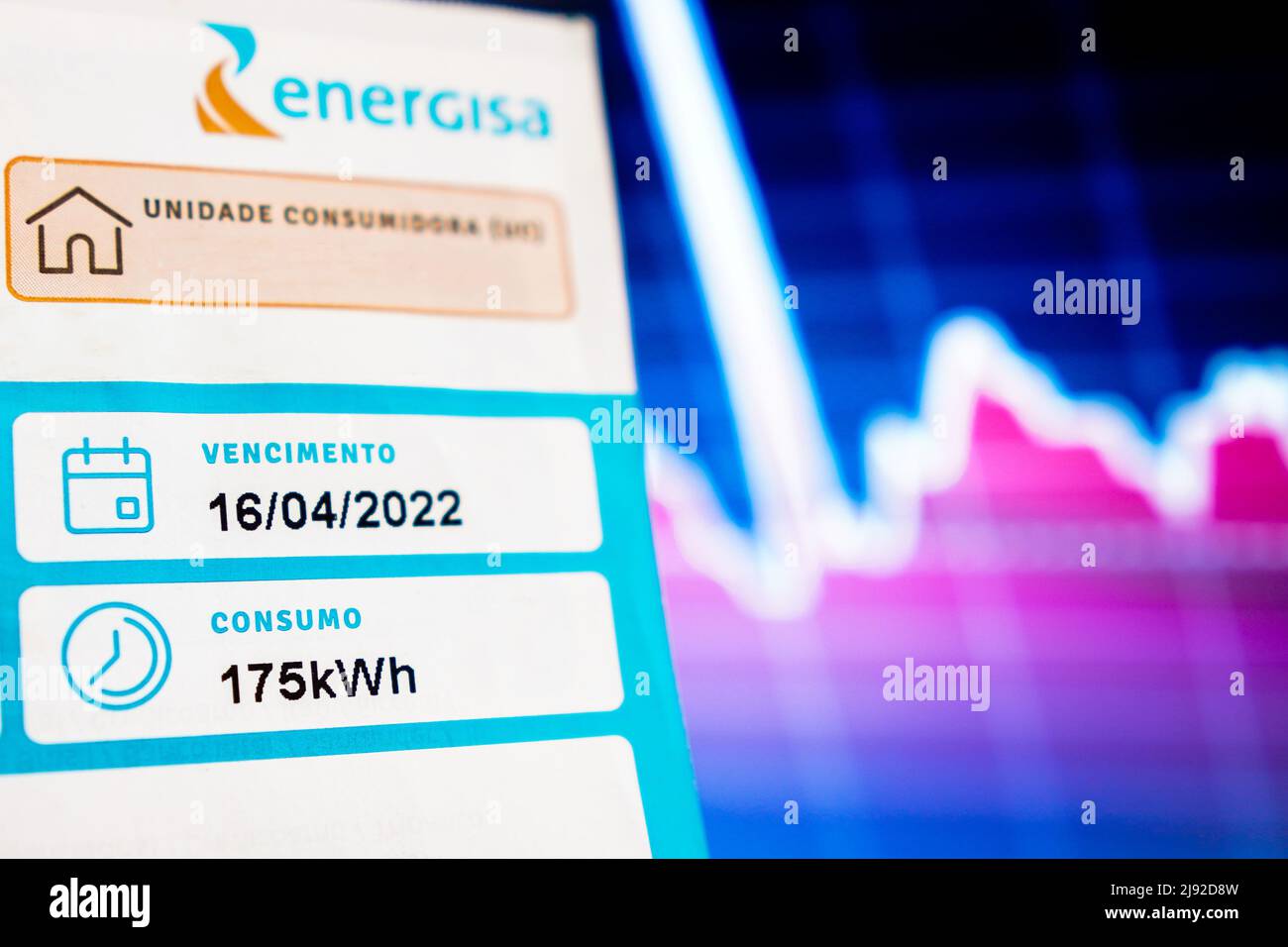 In this photo illustration, an electricity bill indicating the monthly