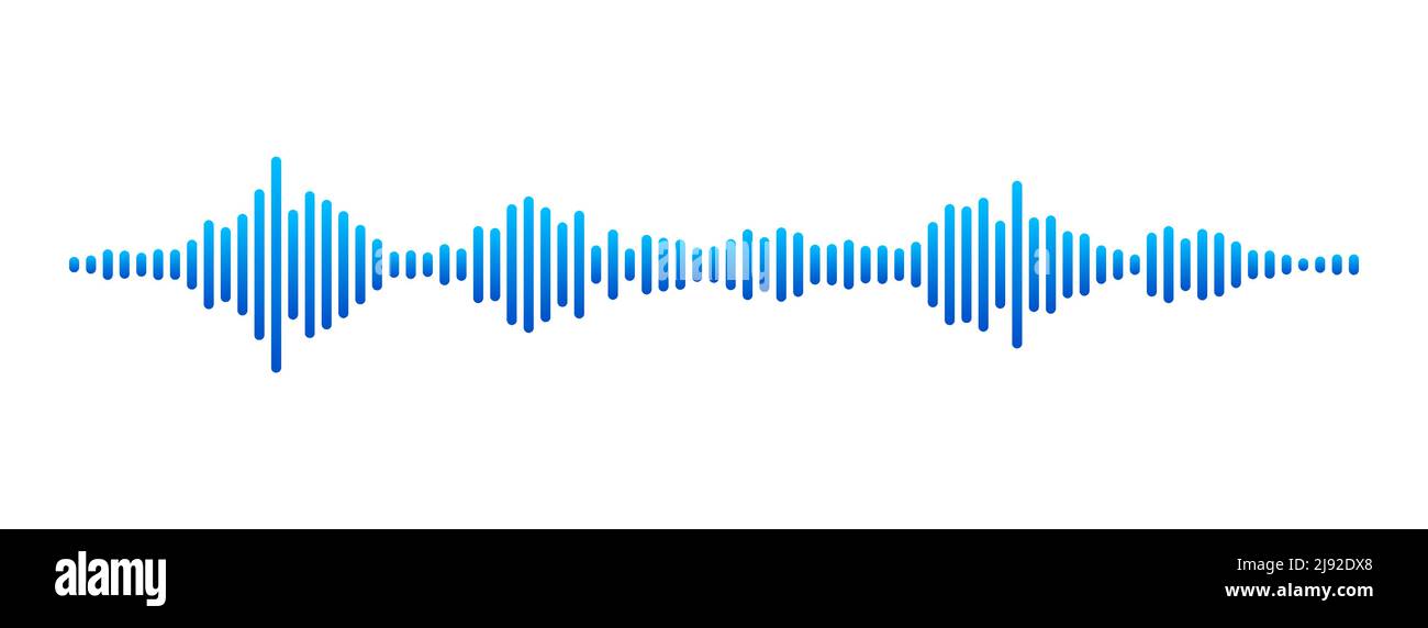 Sound wave audio vector radio player music track graphic voice ...
