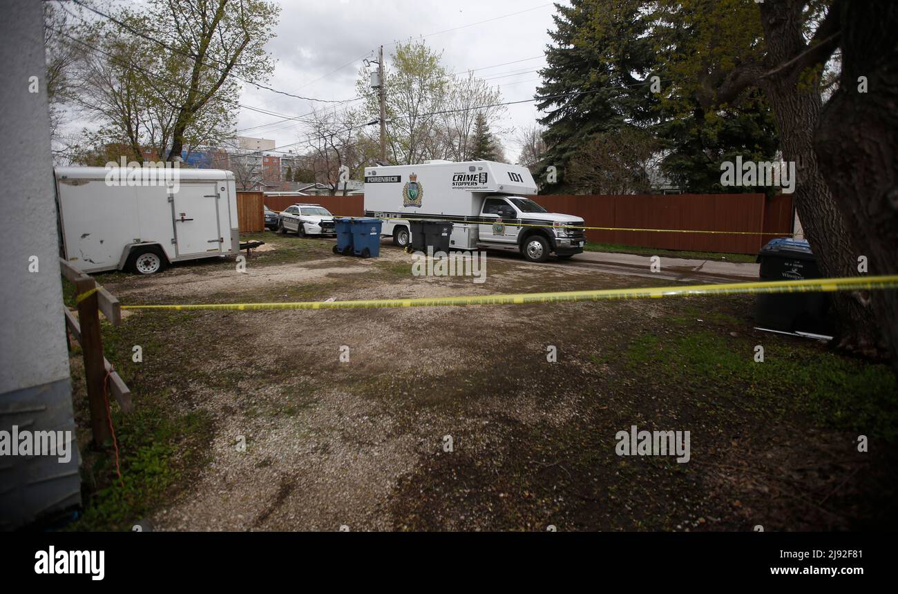 After attending a homicide scene on Edison Avenue in the North Kildonan
