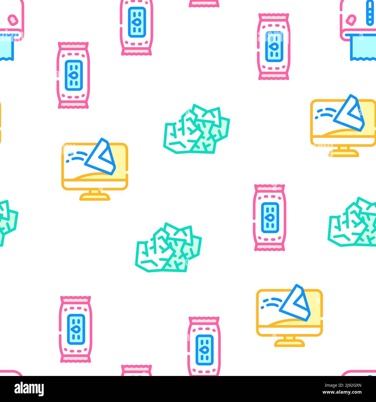 Wipe Hygiene Accessory Vector Seamless Pattern Stock Vector Image & Art ...