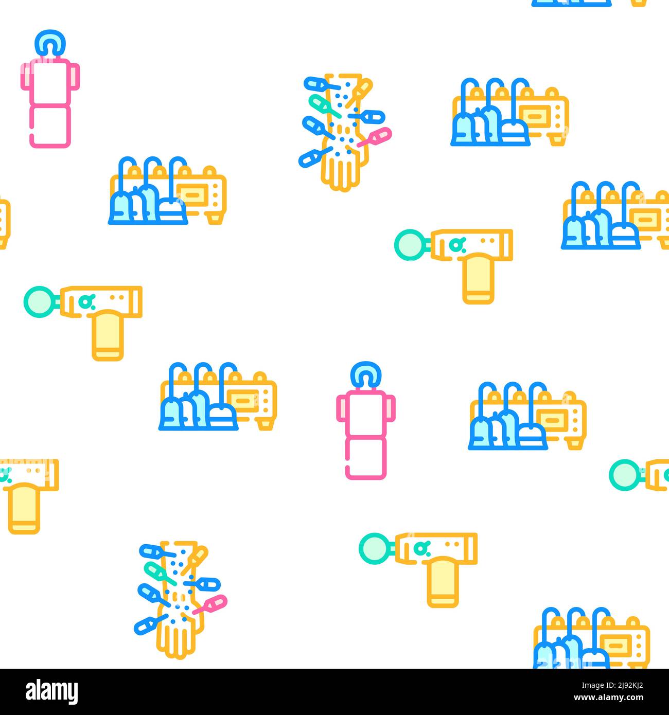 Physical Therapy Aid Vector Seamless Pattern Stock Vector Image & Art ...