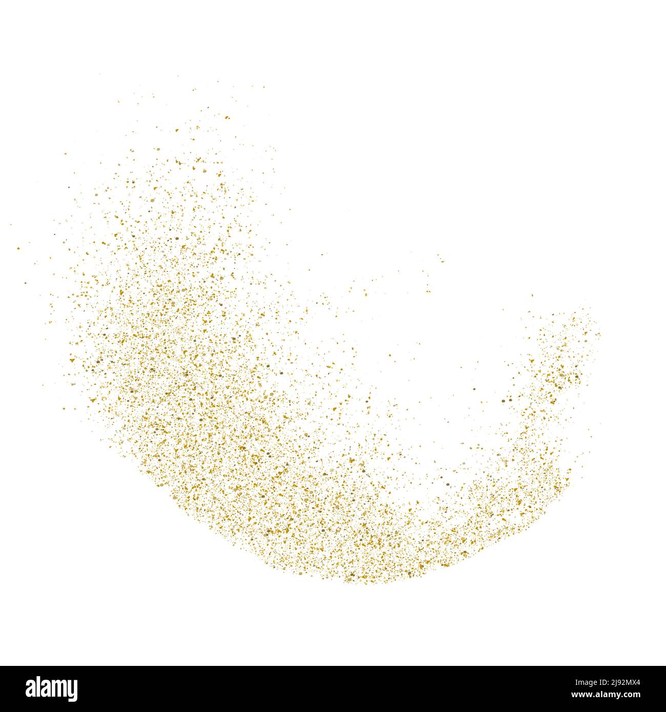 Glitter gold background sparkle dust vector confetti explosion. Golden
