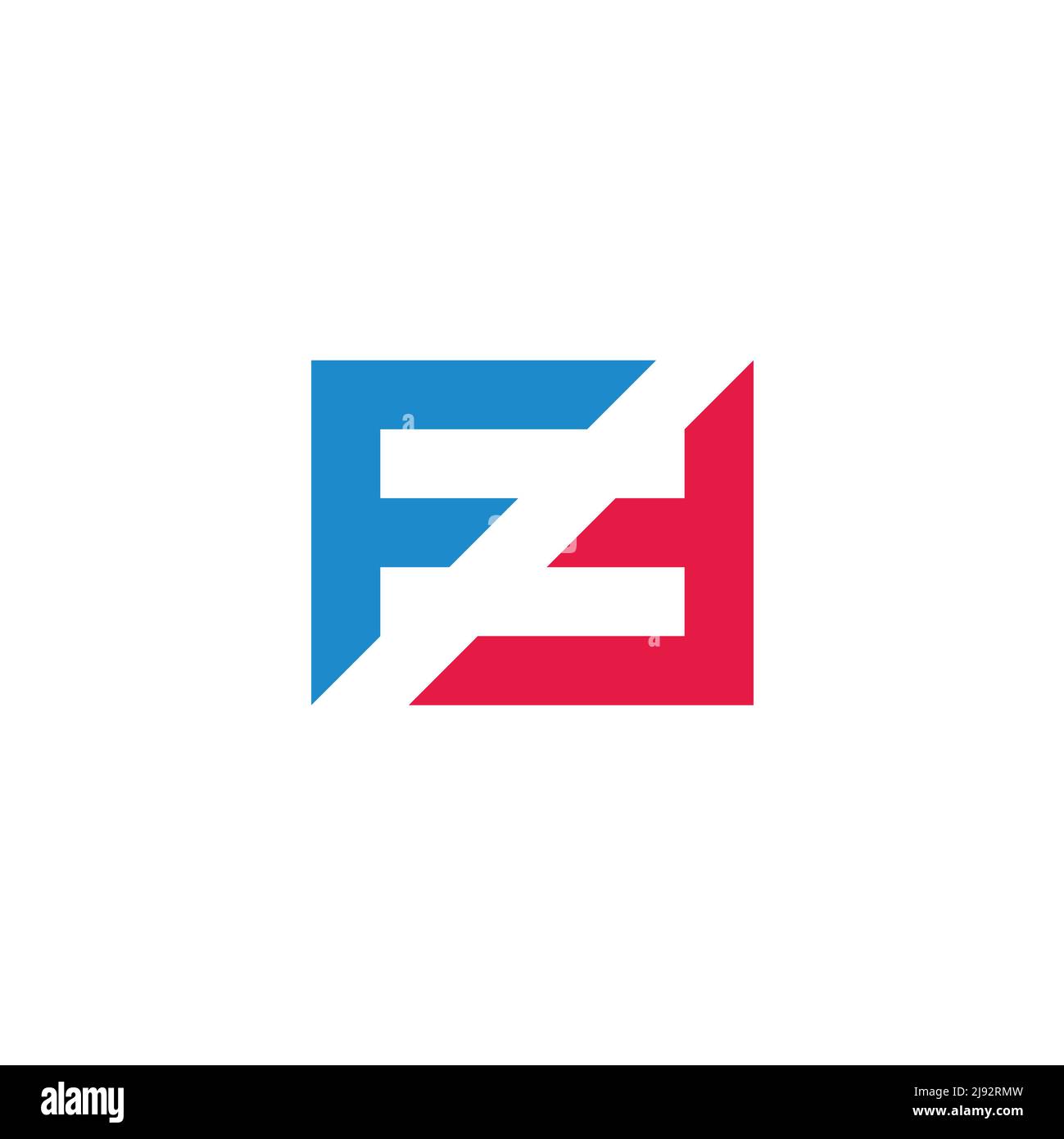 letter ft slice geometric colorful logo vector Stock Vector