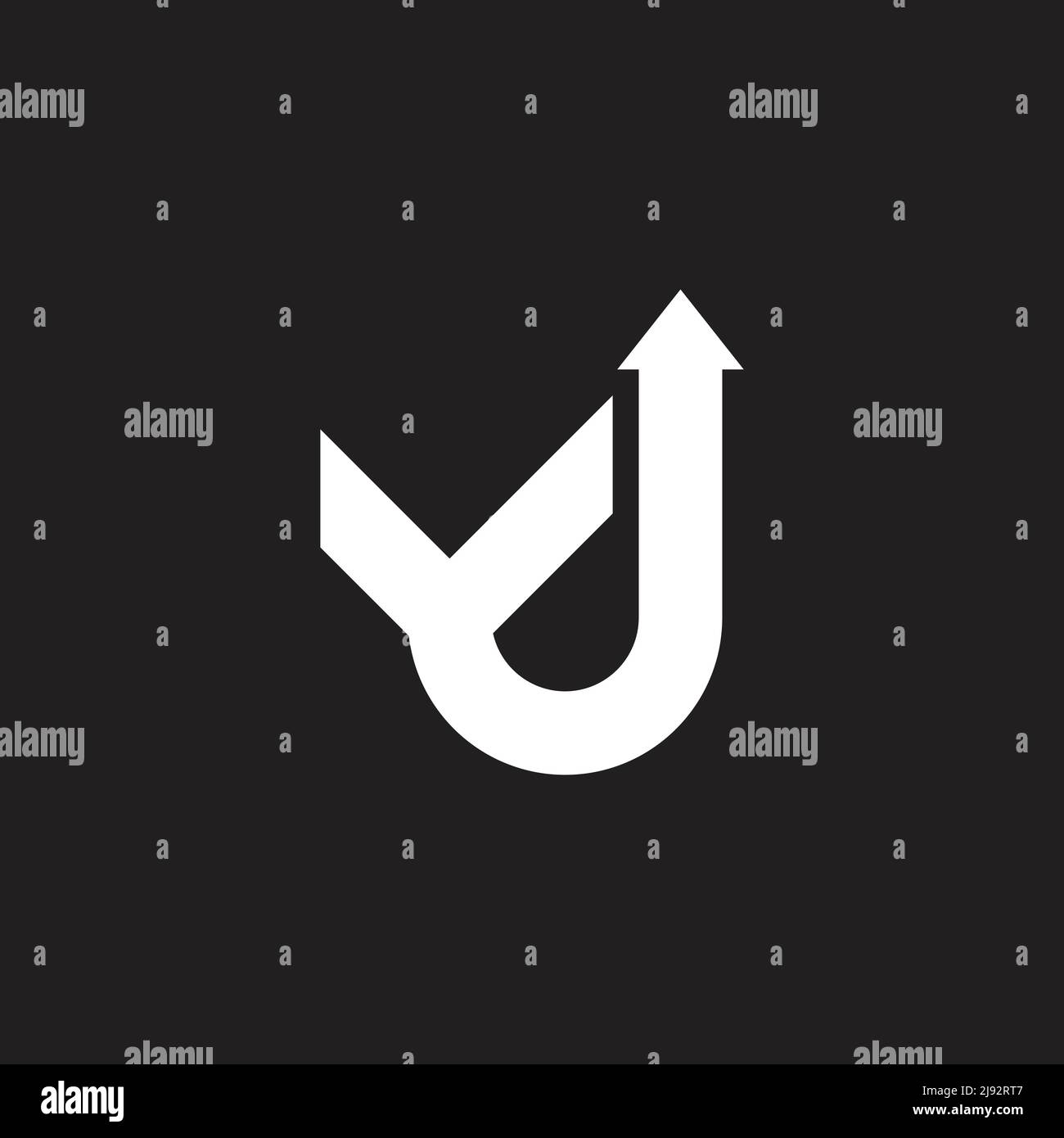 letter dy arrow up simple geometric logo vector Stock Vector Image ...