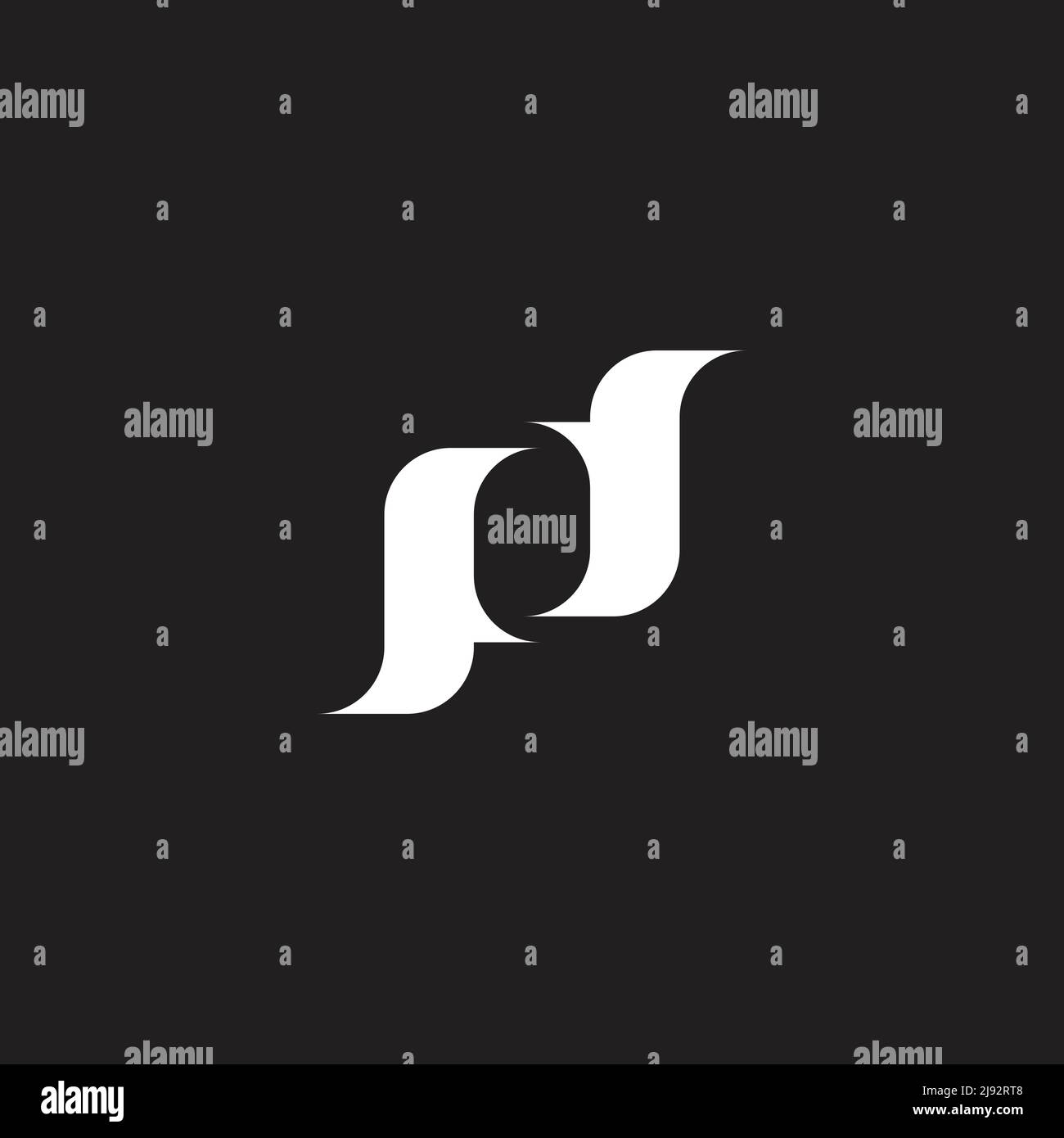 abstract letter ft simple geometric linked logo vector Stock Vector ...