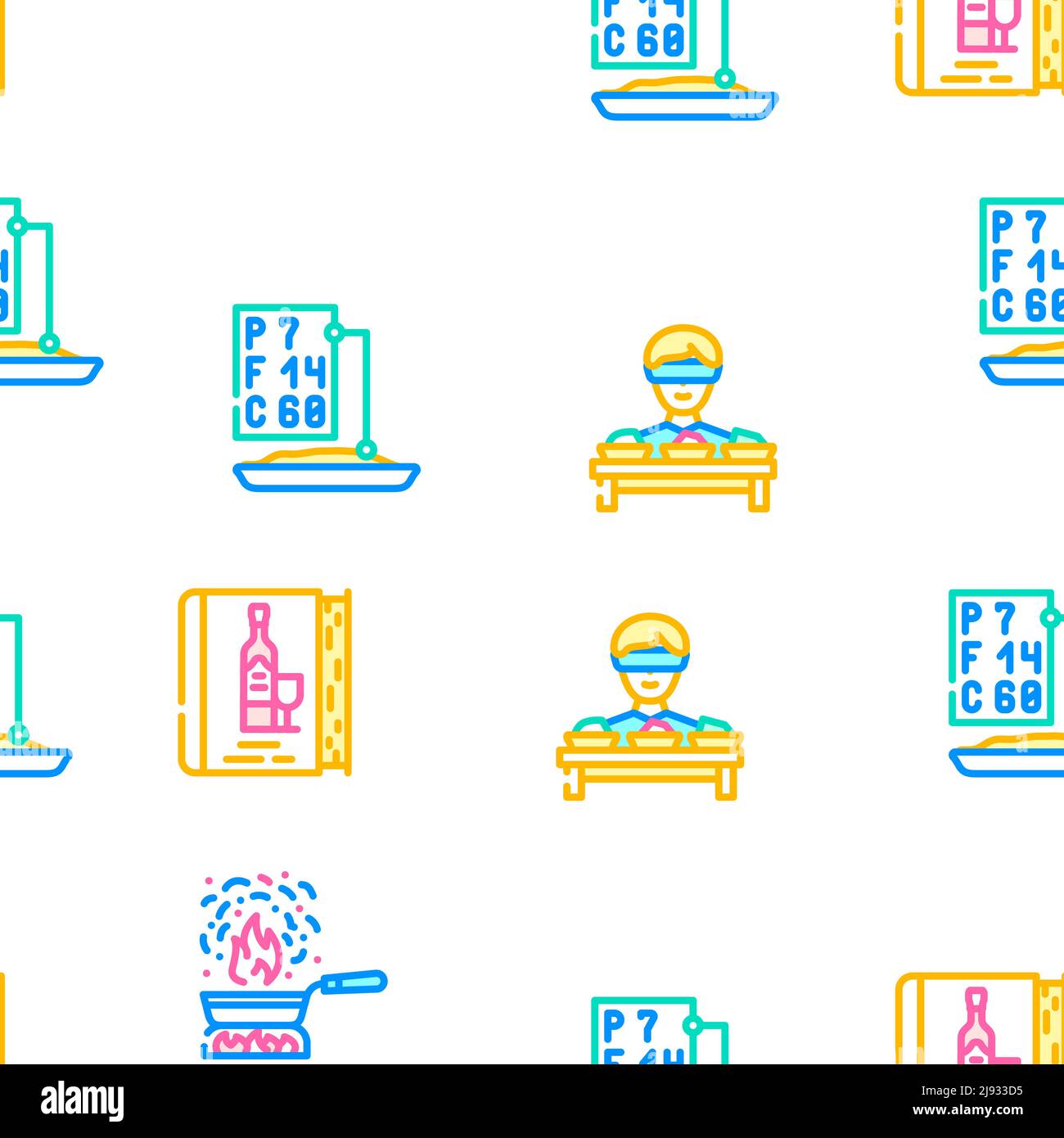 Cooking Courses Lesson Vector Seamless Pattern Stock Vector Image & Art ...