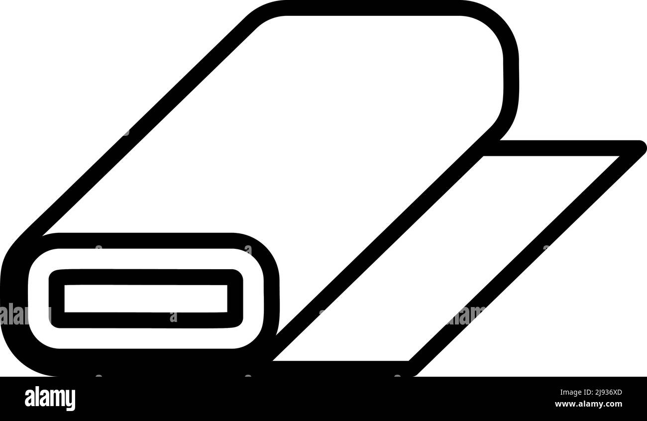 Tailor Cloth Roll Icon. Bold outline design with editable stroke width ...