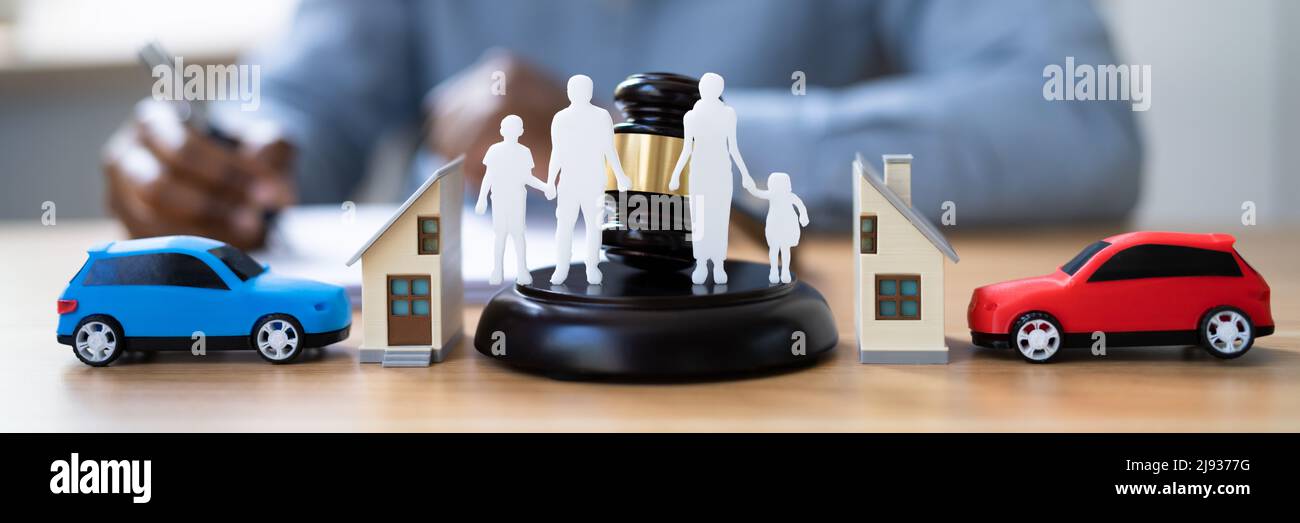 Divorce Lawyer Or Attorney. Estate Real Law Stock Photo