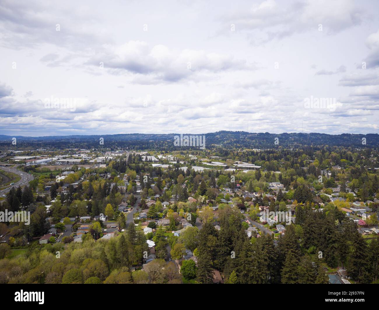 Aerial shooting fly over road hi-res stock photography and images - Alamy