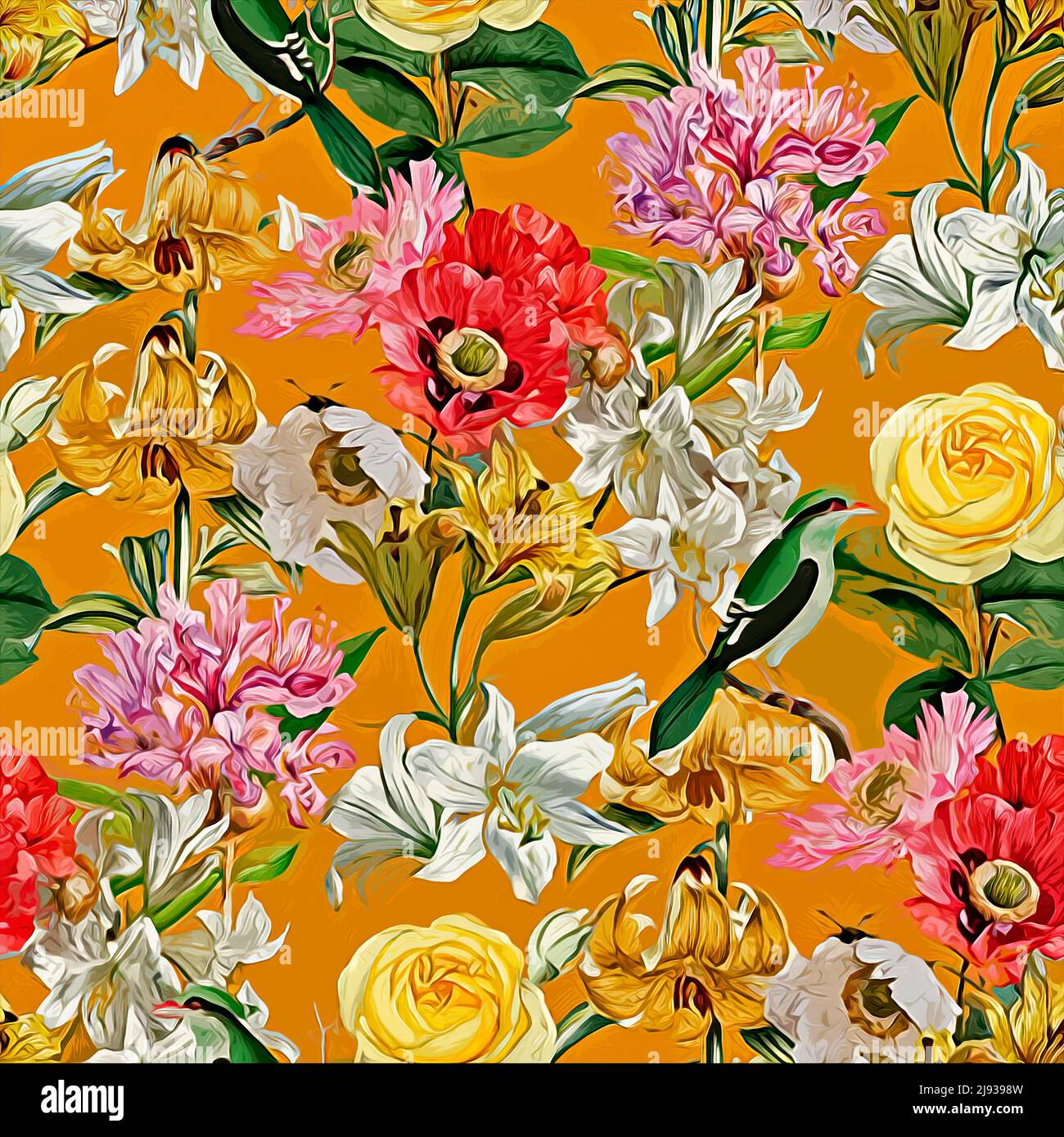 Textile and wallpaper patterns. A printable digital illustration work.  Floral Print designs Stock Photo - Alamy