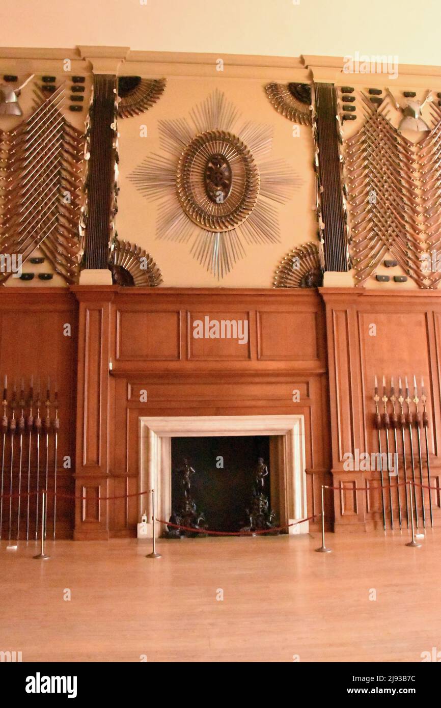 King's Guard Chamber, Hampton Court Palace, Richmond, London, England
