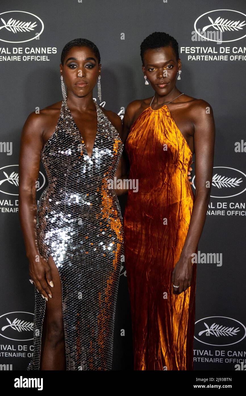 Cannes, France, May 19, 2022. L-R : Jamaican actress Lashana Lynch and