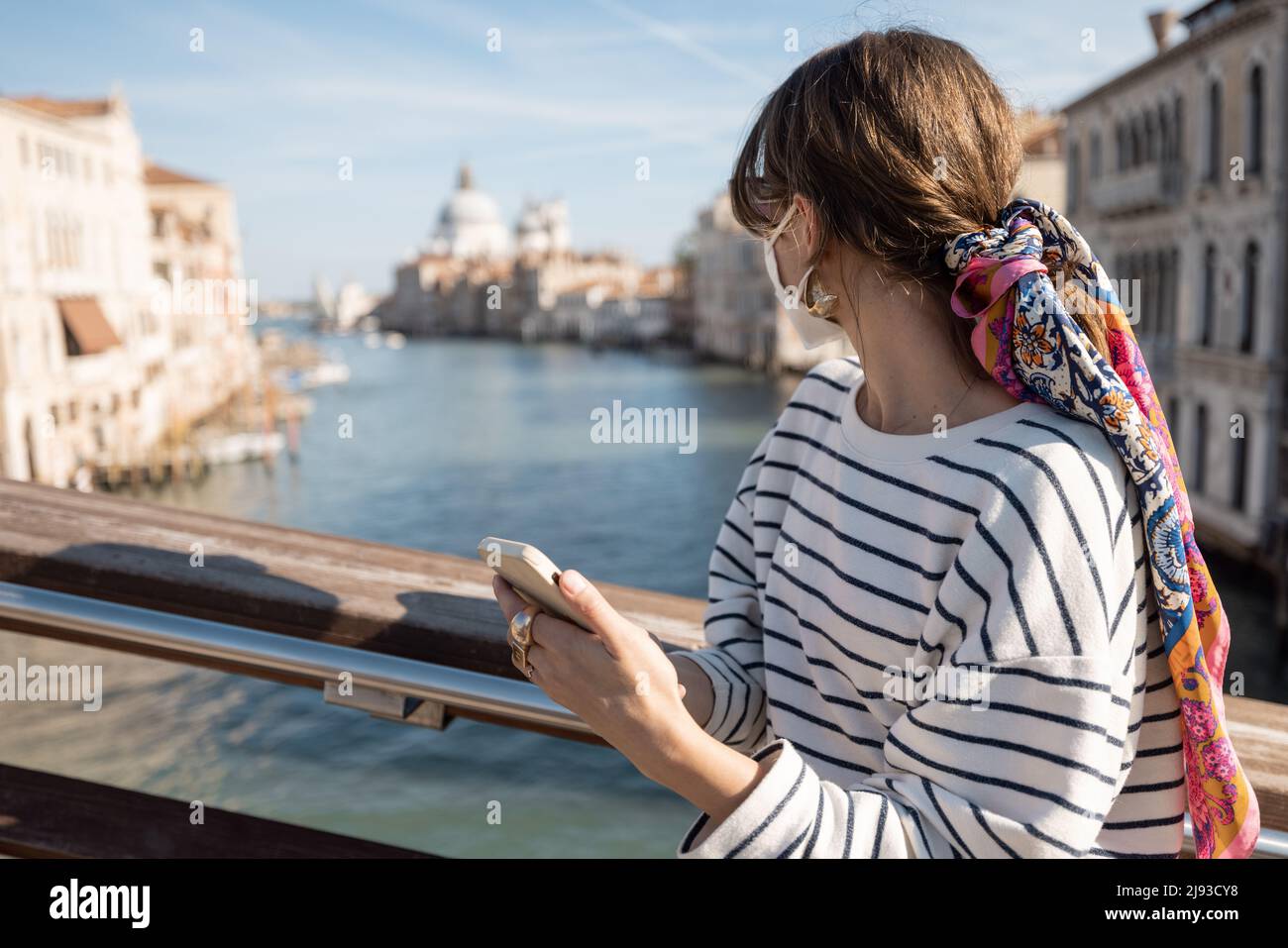 Young black couple taking selfie on smartphone Stock Photo