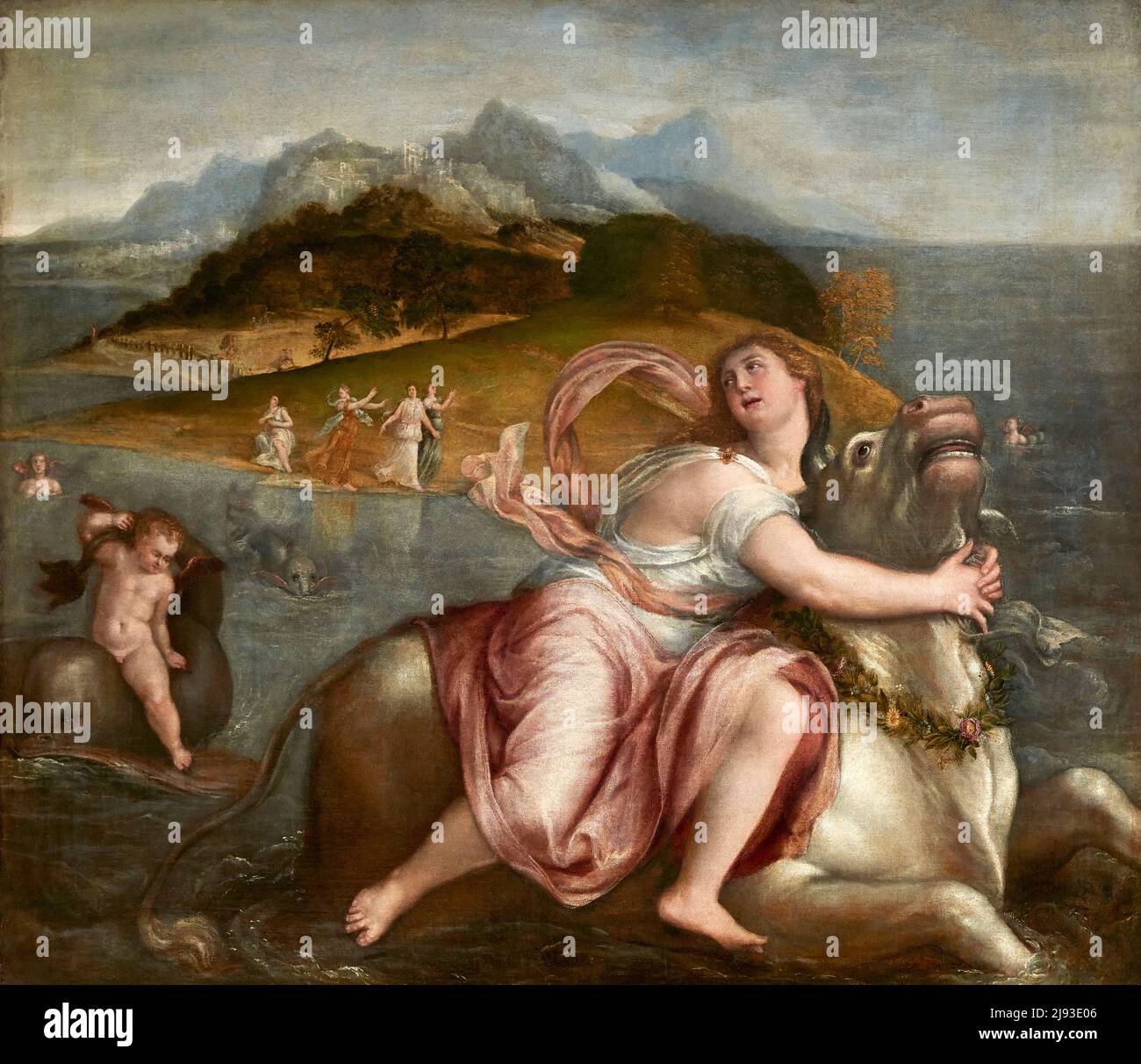 Il ratto di Europa olio su tela Lambert Sustris seconda metà del