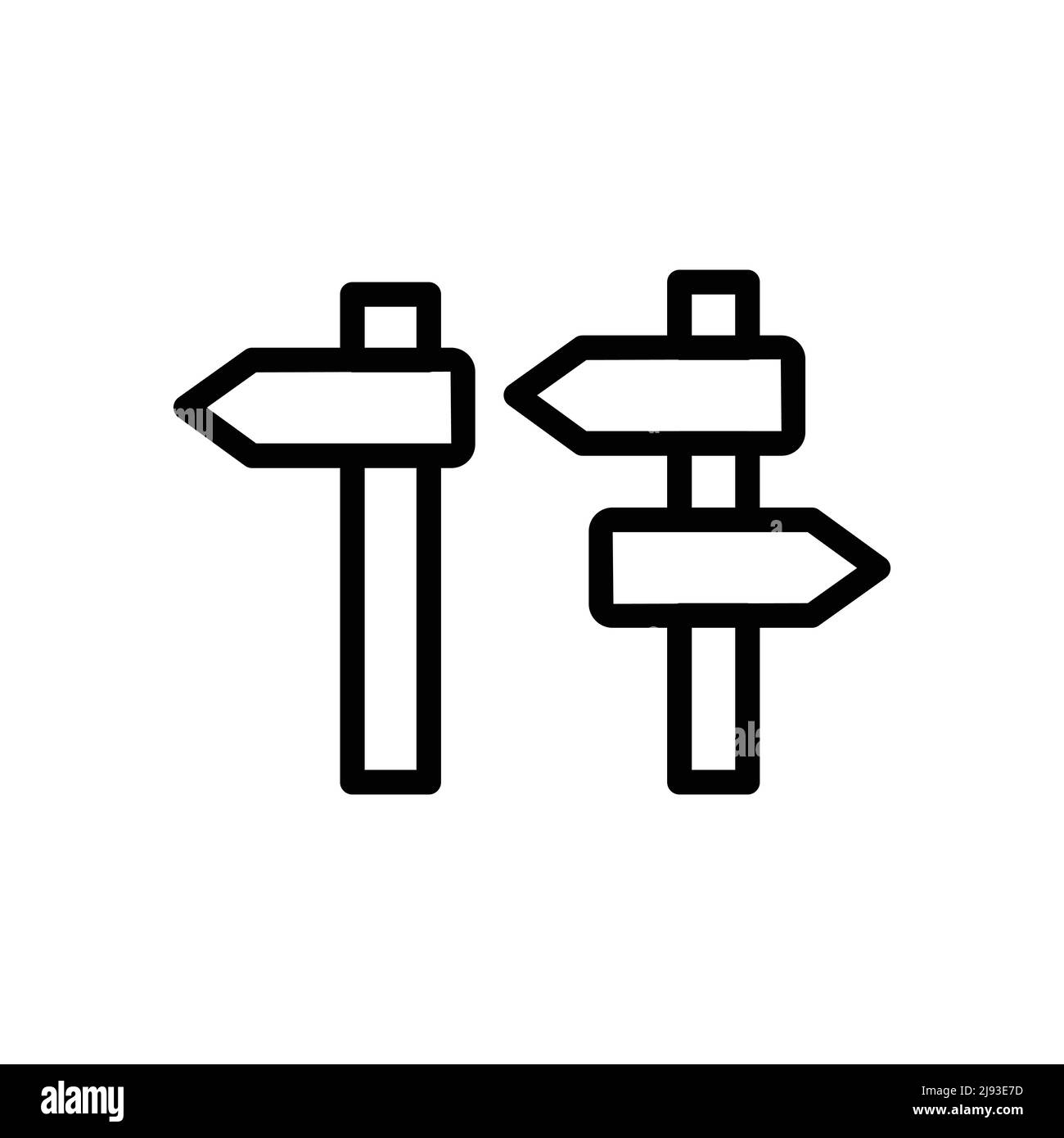 Direction icon vector. Arrow. line icon style. simple design editable ...