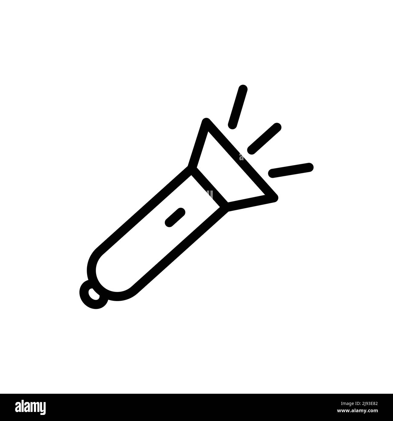 Flashlight icon vector. lighting. line icon style. simple design editable. Design simple illustration Stock Vector
