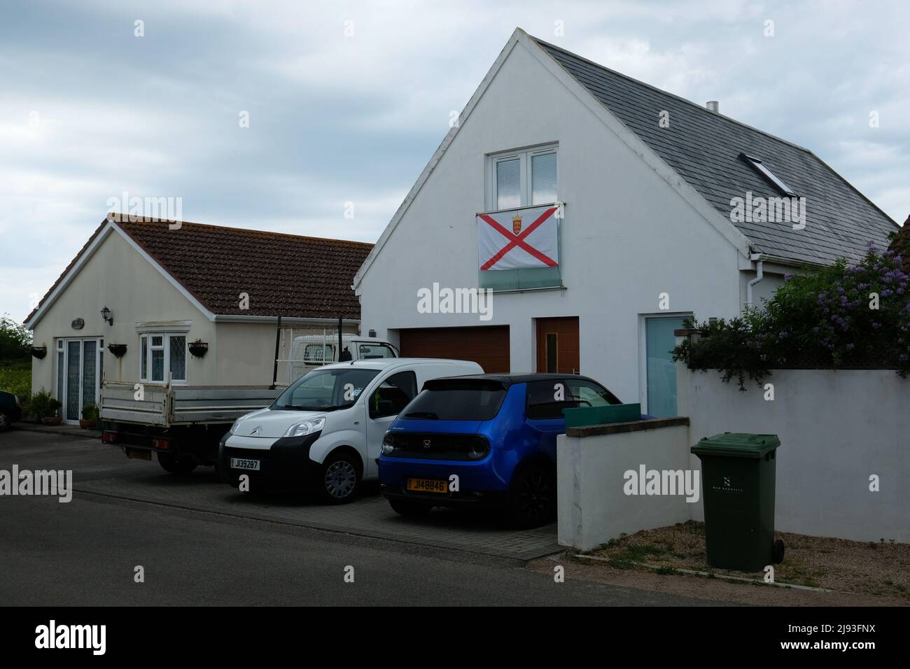 Jersey channel islands flag hi-res stock photography and images - Alamy