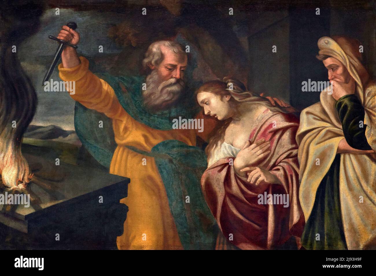 Sacrificio di Isacco olio su tela Giuseppe Manzoni XVIII secolo