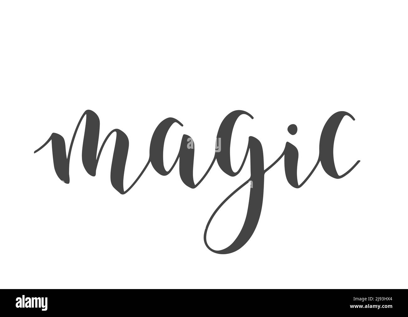 Vector Illustration. Handwritten Lettering of Magic. Template for ...