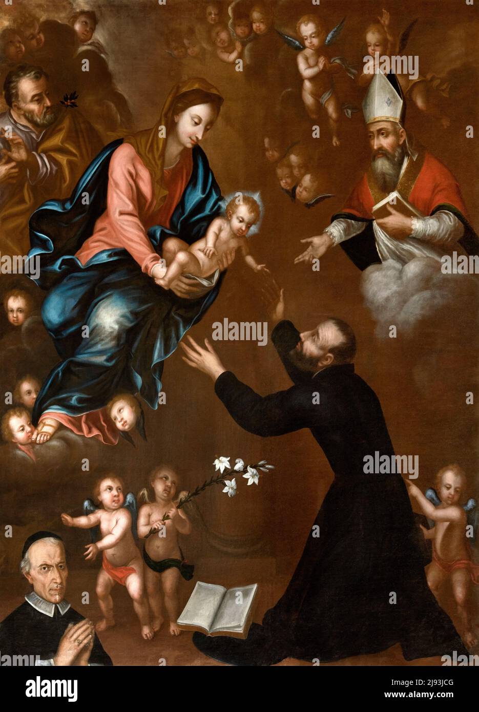 San Gaetano In Preghiera Alla Madonna Col Bambino Con Due Santi E Un