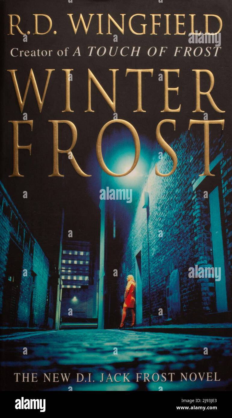 The book cover to, Winter Frost by R D Wingfield Stock Photo Alamy