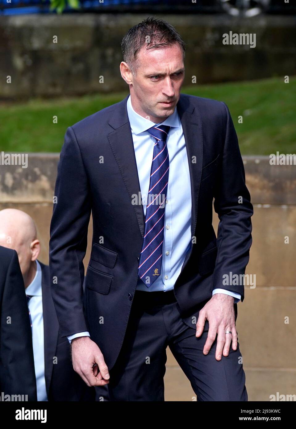 Rangers goalkeeper Allan McGregor arrives ahead of the funeral service