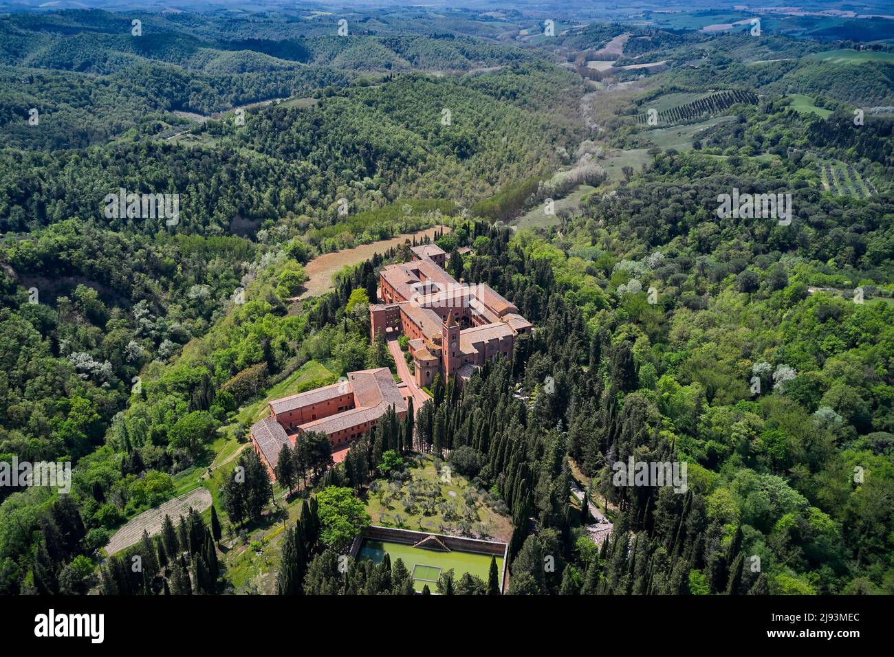 Aerial view in Tuscany Stock Photo - Alamy