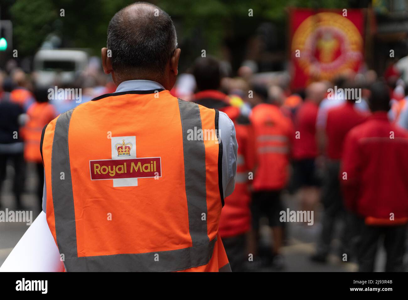 ROYAL MAIL workers gathering Stock Photo