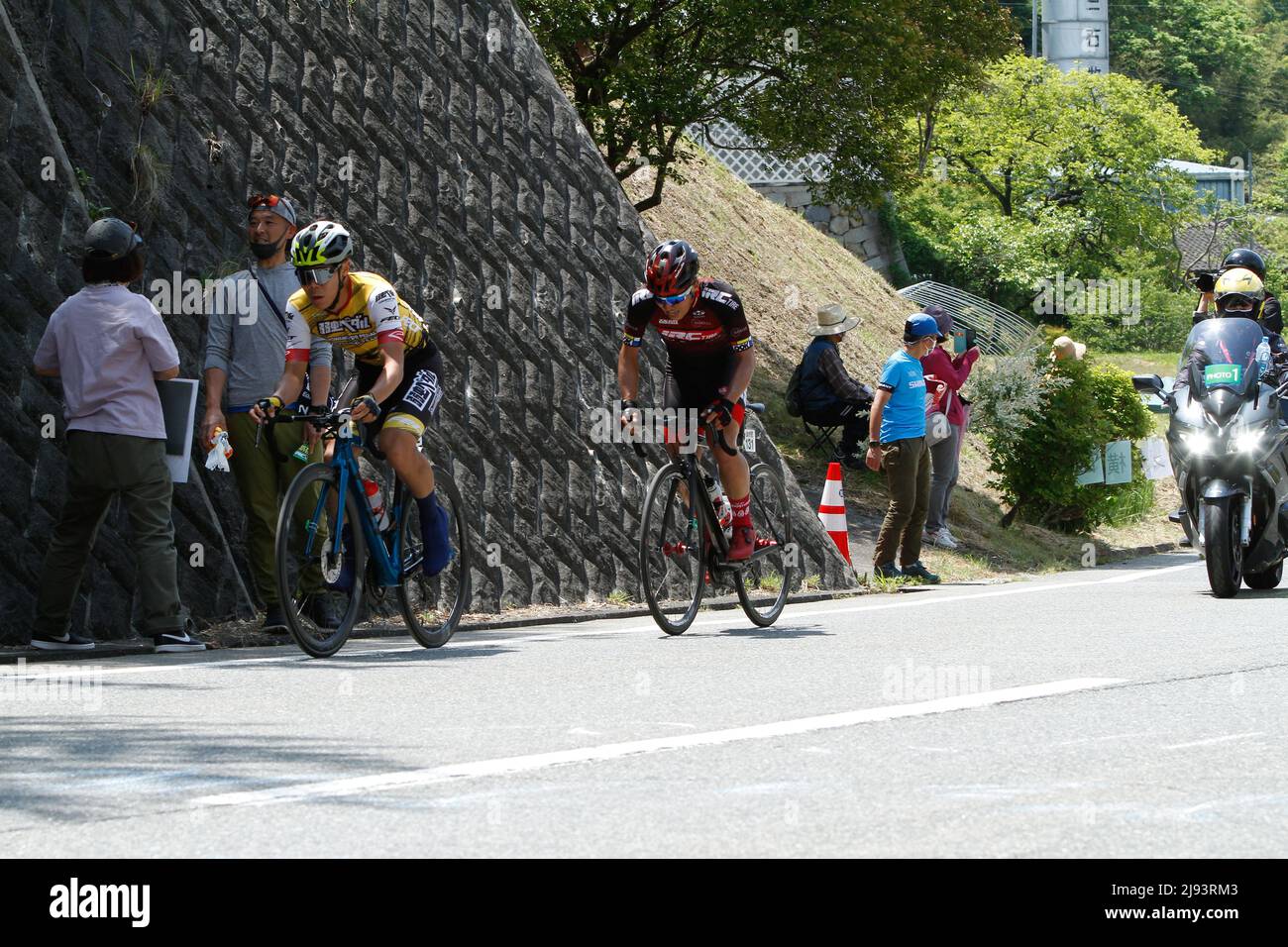 iida, nagano, japan, 2022/19/05 , professional cycling Tour of Japan held in Iida in spring 2022. Stock Photo