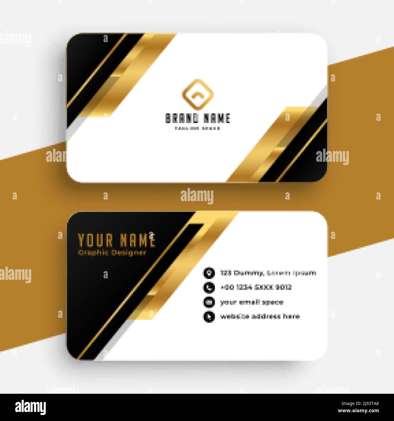 modern black and golden business card design Stock Vector Image & Art Alamy