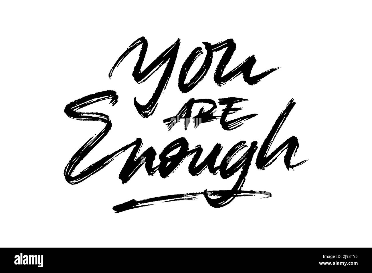 You Are Enough lettering Stock Vector Image & Art Alamy