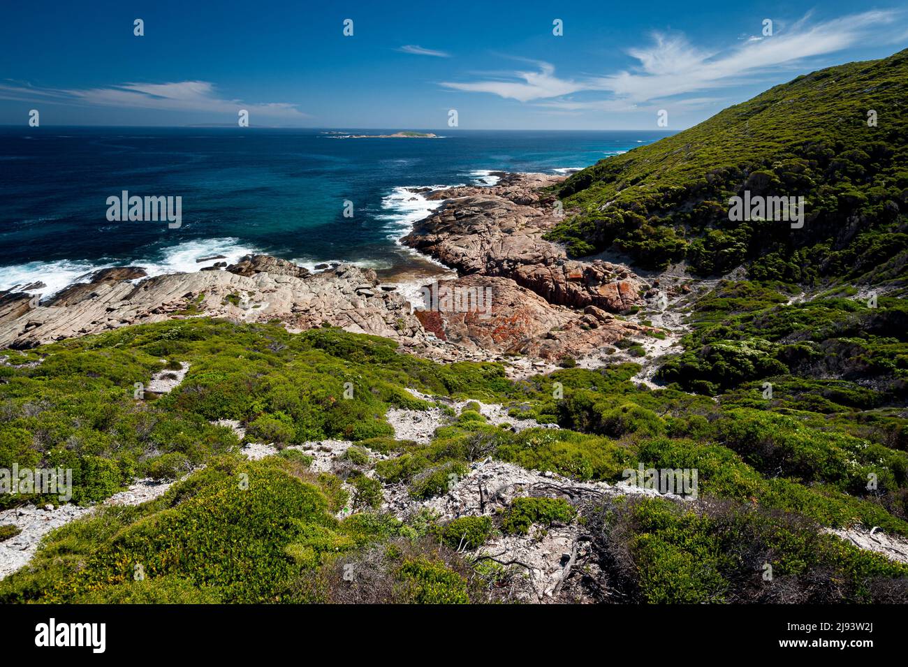 Outstanding view on the ocean at Observatory Point in Esperance. Stock Photo