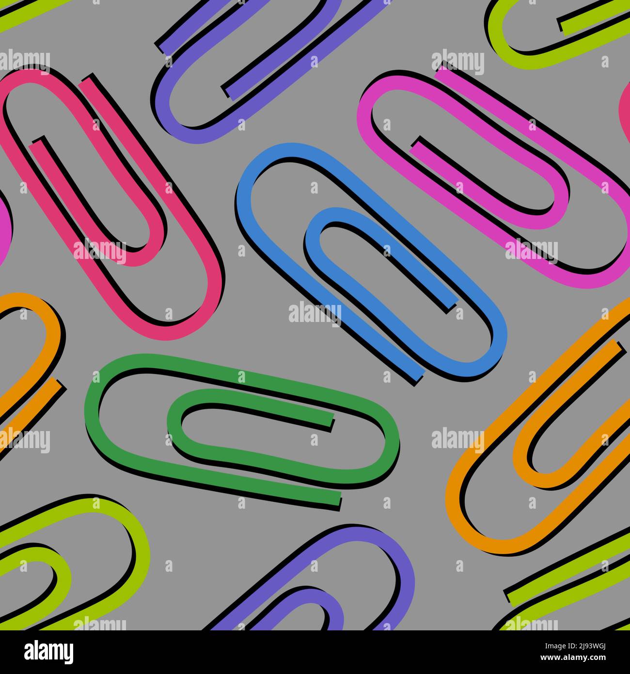 School seamless paper clip pattern for fabrics and packaging and linens