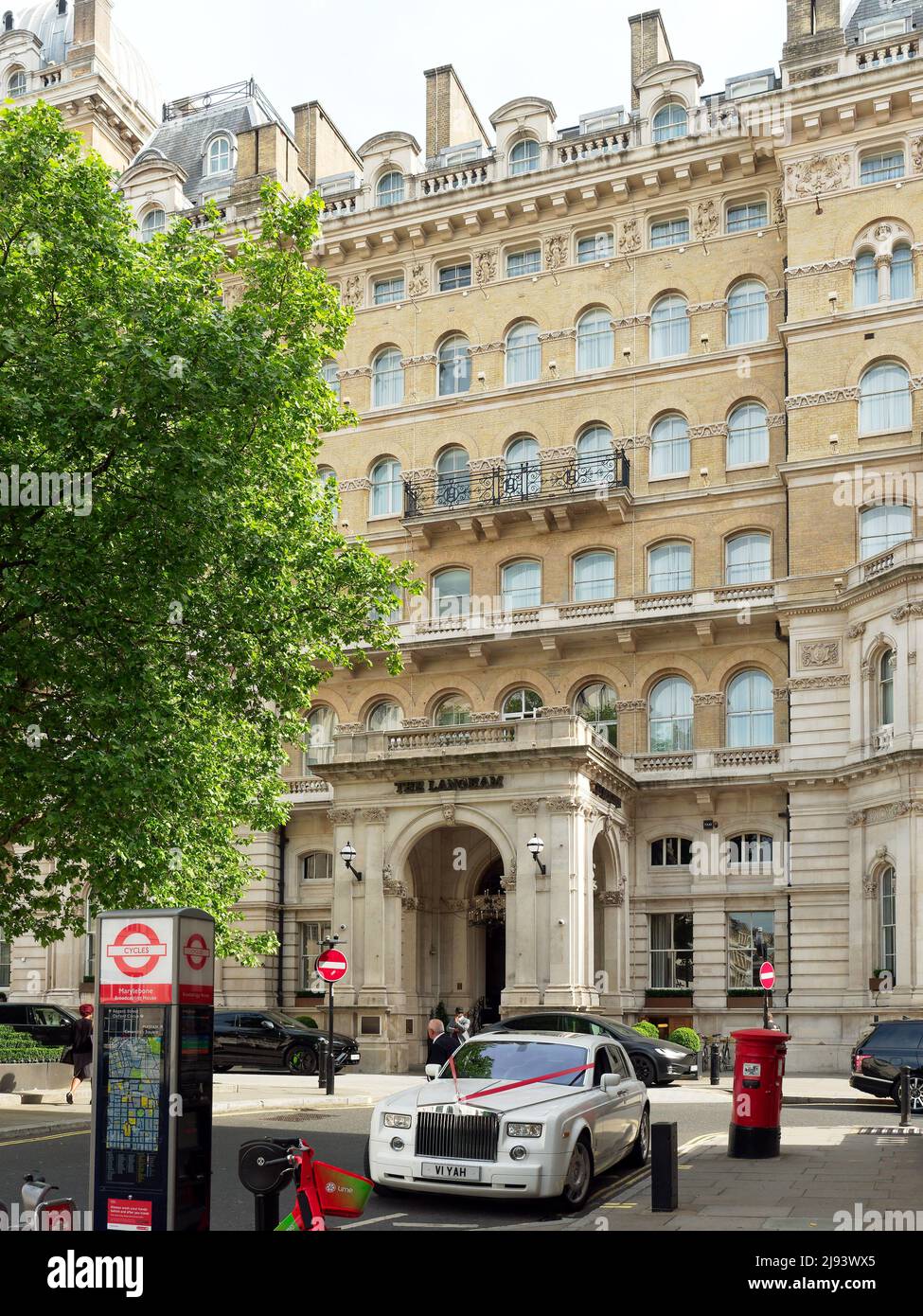 Front view of the Langham Hotel London England Stock Photo