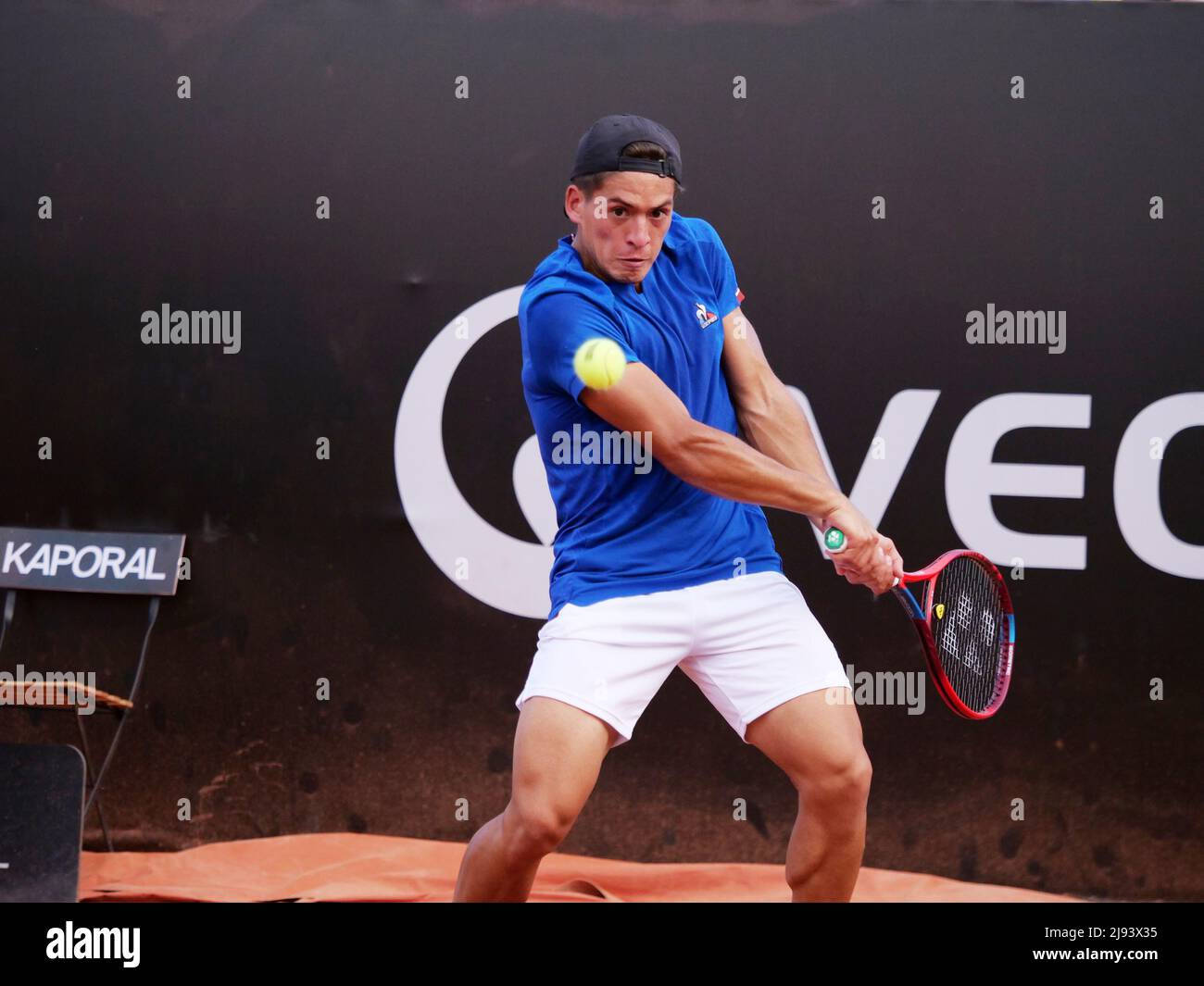 Lyon, France, May 19, 2022, Sebastian Baez (ARG) in action against Cameron  Norrie (GBR) during the quarter-finals at the Open Parc  Auvergne-Rhone-Alpes Lyon 2022, ATP 250 Tennis tournament on May 19, 2022