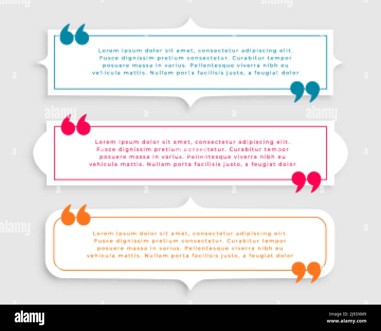 three vintage style quotes template design set Stock Vector Image & Art