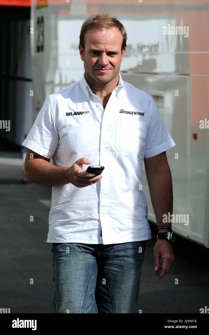 ARCHIVE PHOTO: Rubens BARRICHELLO turns 50 on May 23, 2022, Rubens BARRICHELLO (BRA), Brawn GP, half figure, Motorsport, Formula 1, before the Catalunya Spanish GP in Barcelona on 05/07/2009. uh Stock Photo