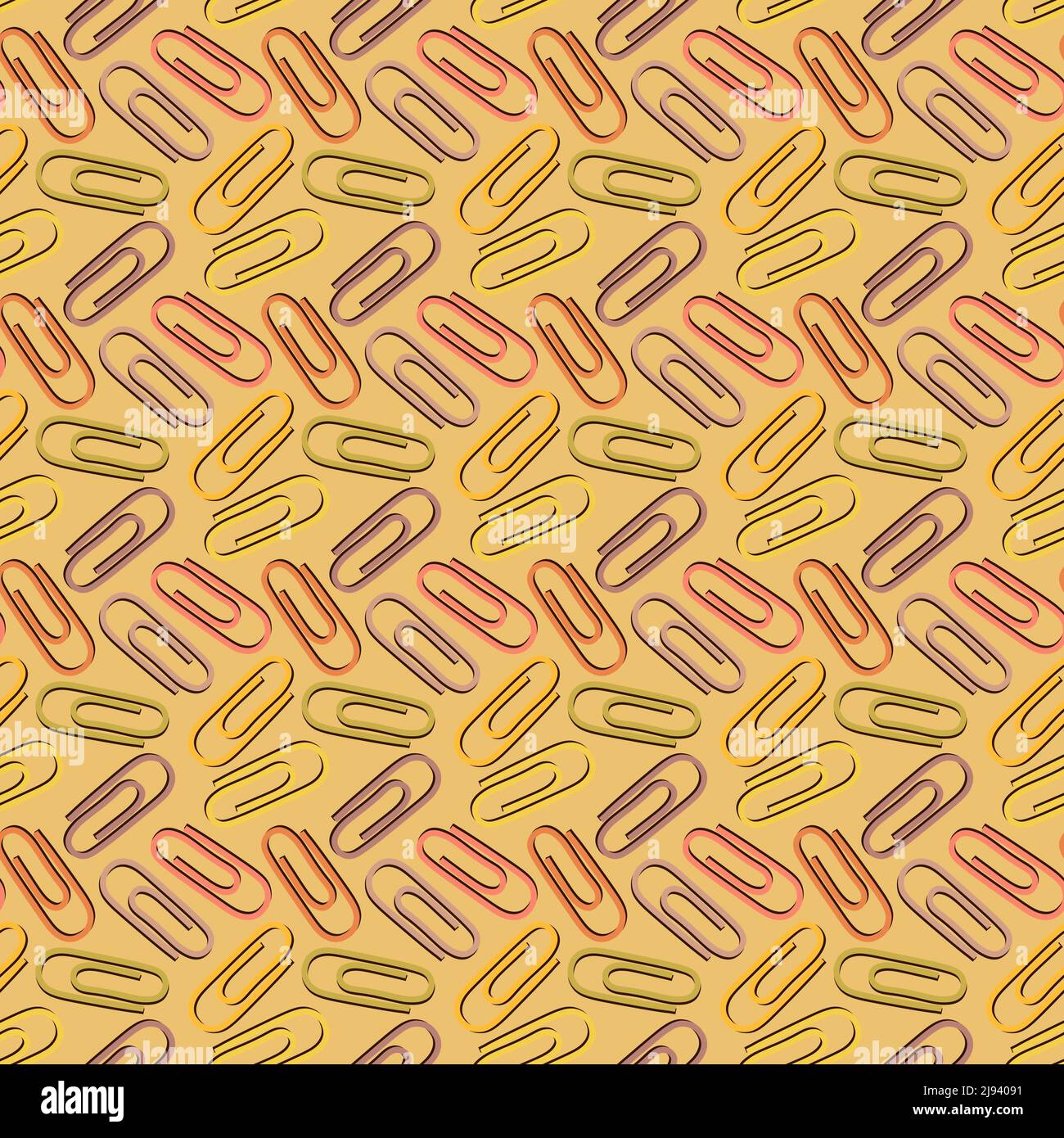 School seamless paper clip pattern for fabrics and packaging and linens ...