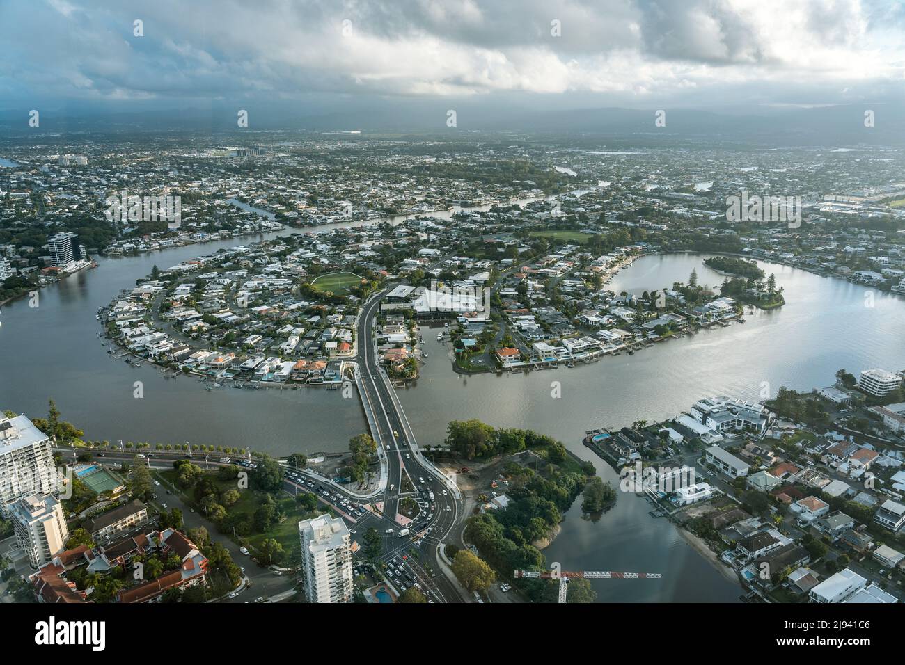 Surfers Paradise, Gold Coast, Australia Luxury houses along the