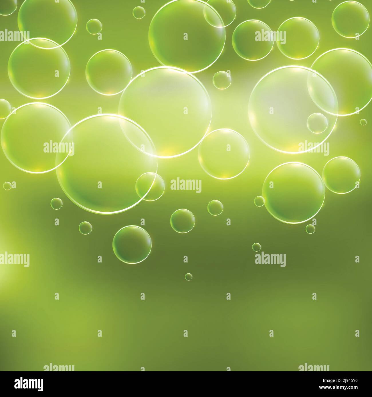 abstract green background with bubbles Stock Vector Image & Art - Alamy