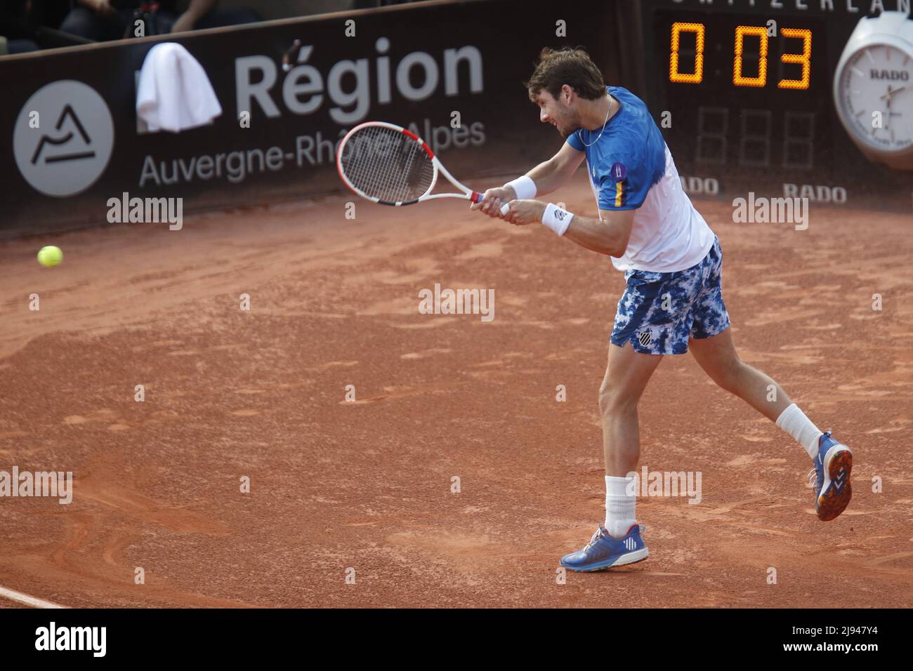 May 19, 2022, Lyon, France: Cameron NORRIE (GBR) during the Open Parc  Auvergne-Rhone-Alpes Lyon 2022, ATP 250 Tennis tournament on May 19, 2022  at Parc de la Tete d&#39;Or in Lyon, France -