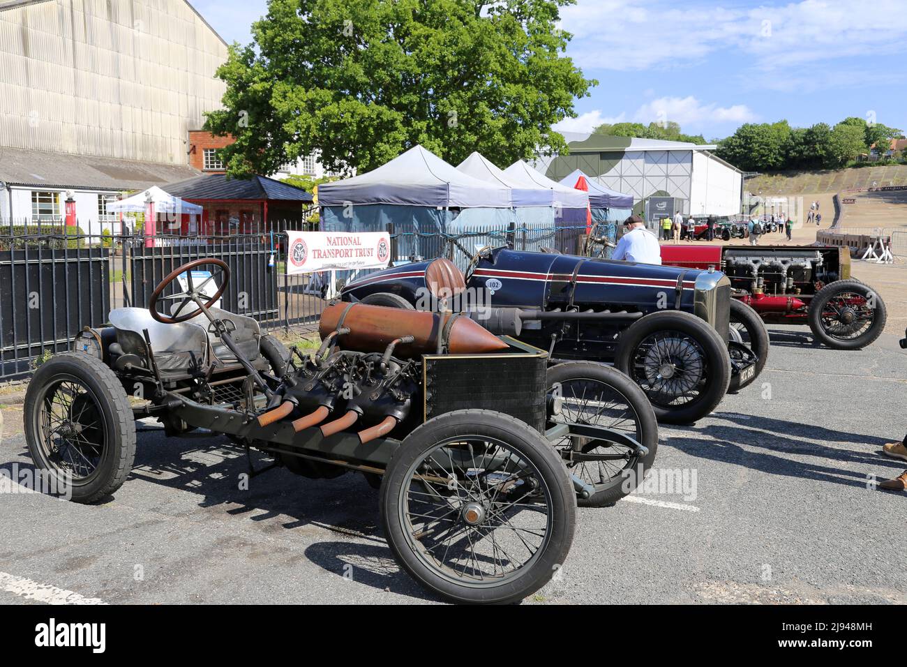 Darracq 200hp V8 (1905), Centenary of Speed, 17 May 2022, Brooklands Museum, Weybridge, Surrey, England, Great Britain, UK, Europe Stock Photo