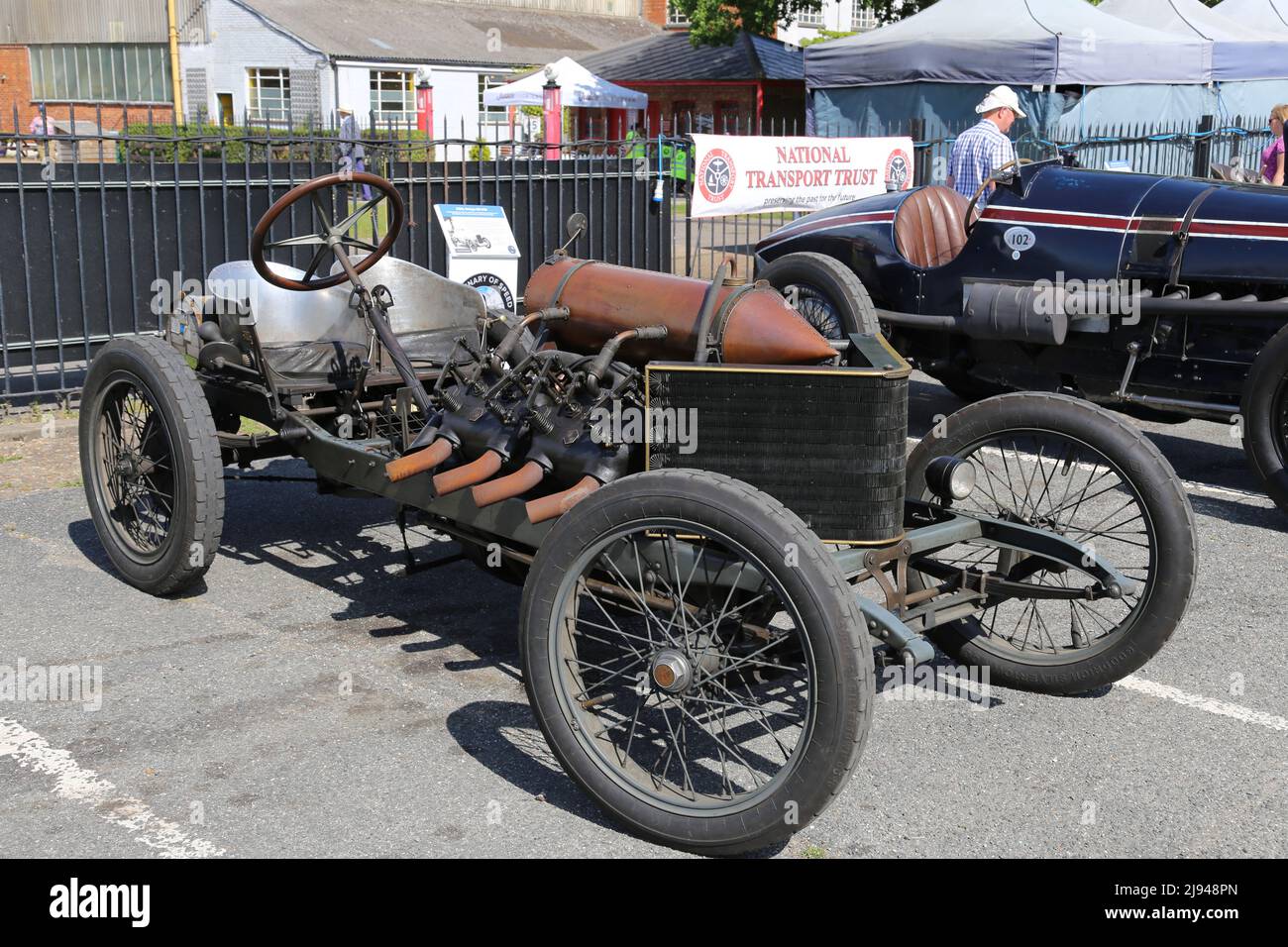 Darracq 200hp V8 (1905), Centenary of Speed, 17 May 2022, Brooklands Museum, Weybridge, Surrey, England, Great Britain, UK, Europe Stock Photo