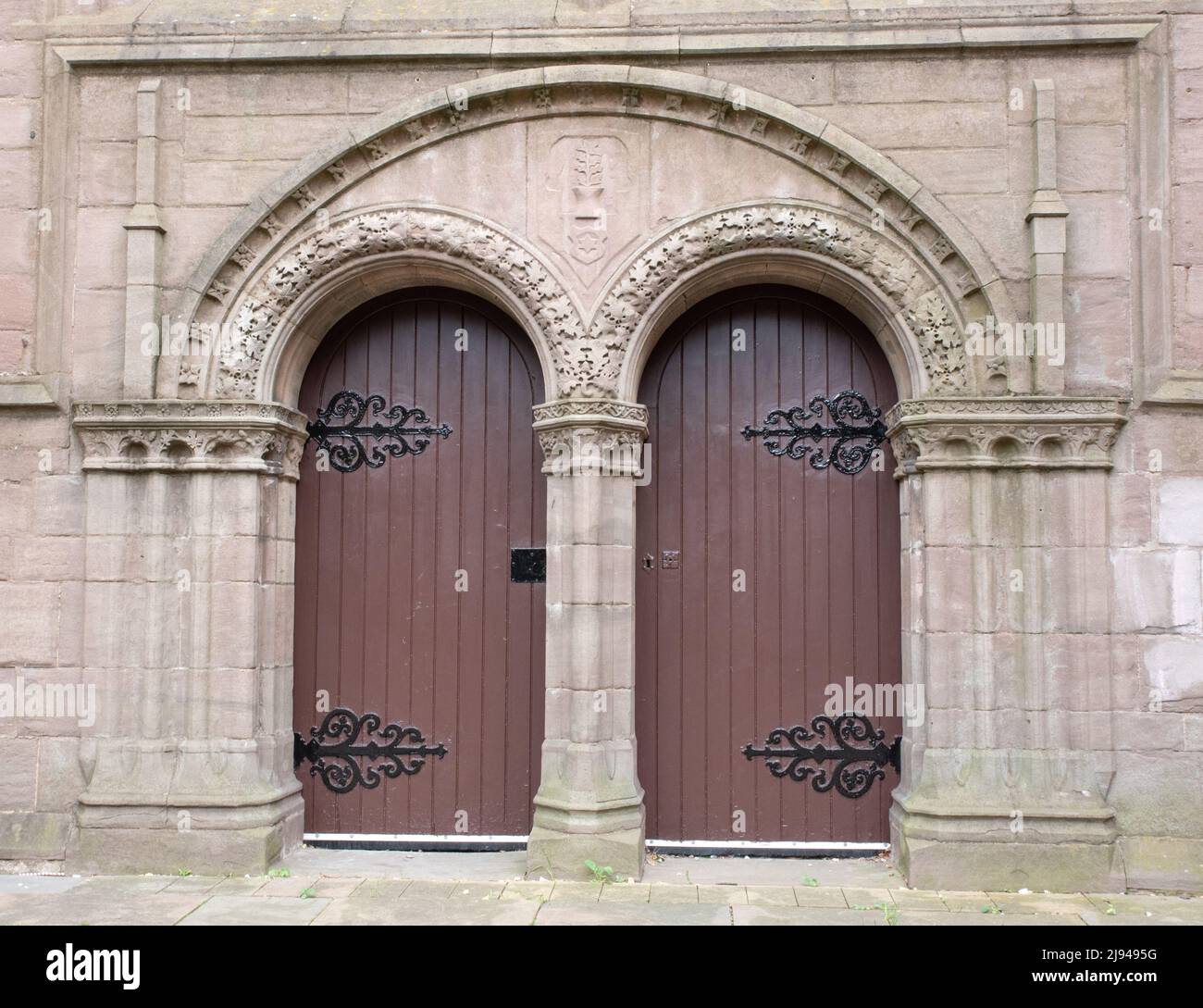 The arched doorway of The Steeple Dundee Stock Photo